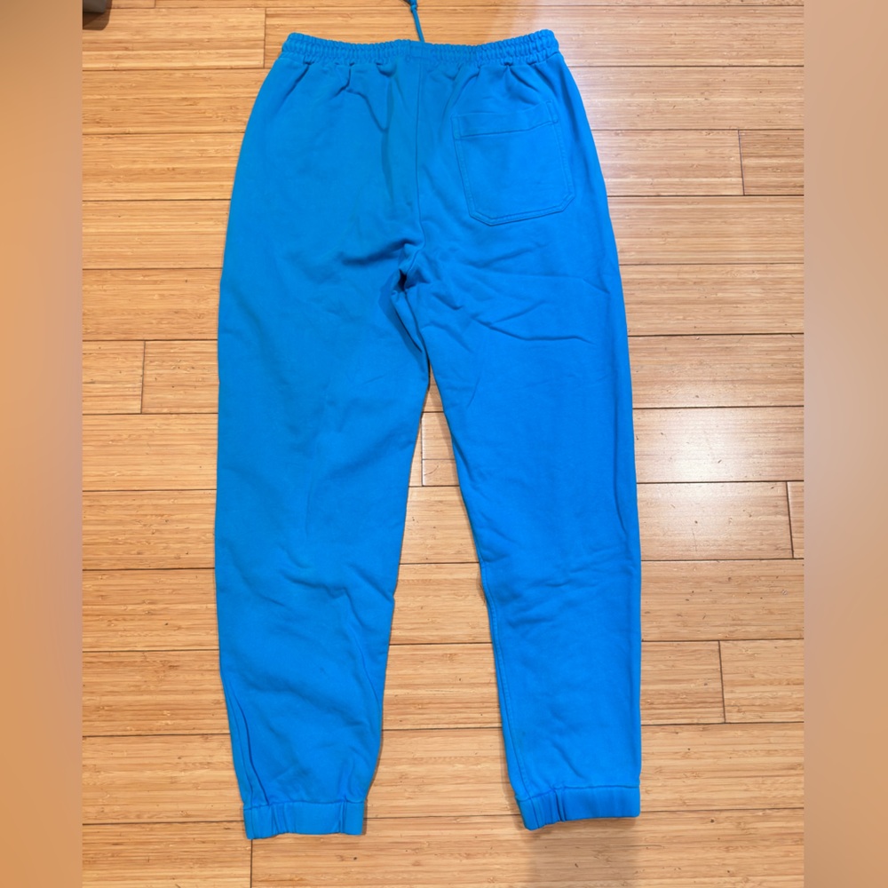 Helmut Lang Knot Logo French Terry Jogger Sweatpants Blue Size M - Picture 3 of 11